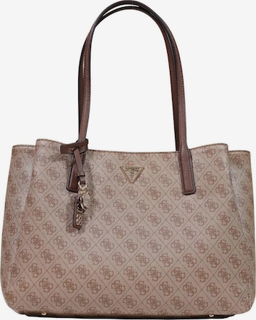 Sac bandoulière GUESS en beige : devant