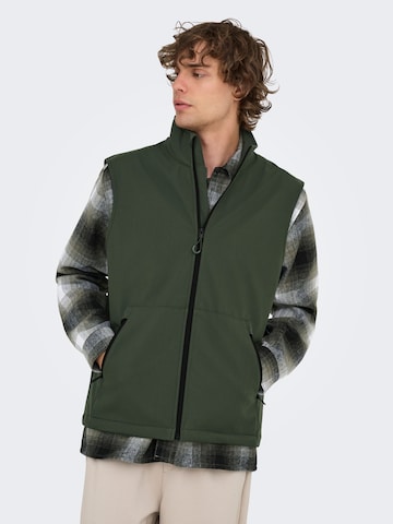 Gilet 'ONSBowie' di Only & Sons in verde