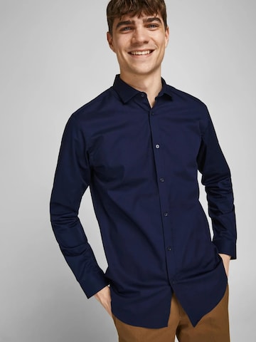 JACK & JONES Slim Fit Skjorte '12201905' i blå