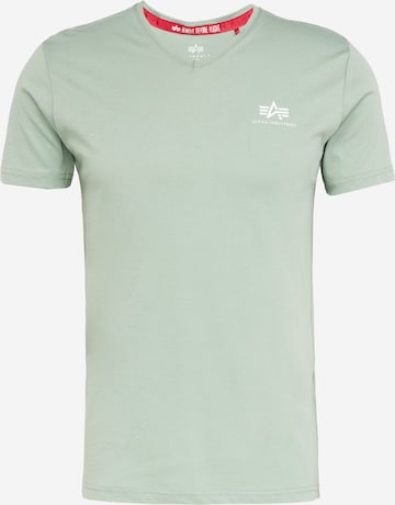 ALPHA INDUSTRIES Shirt in Groen: voorkant