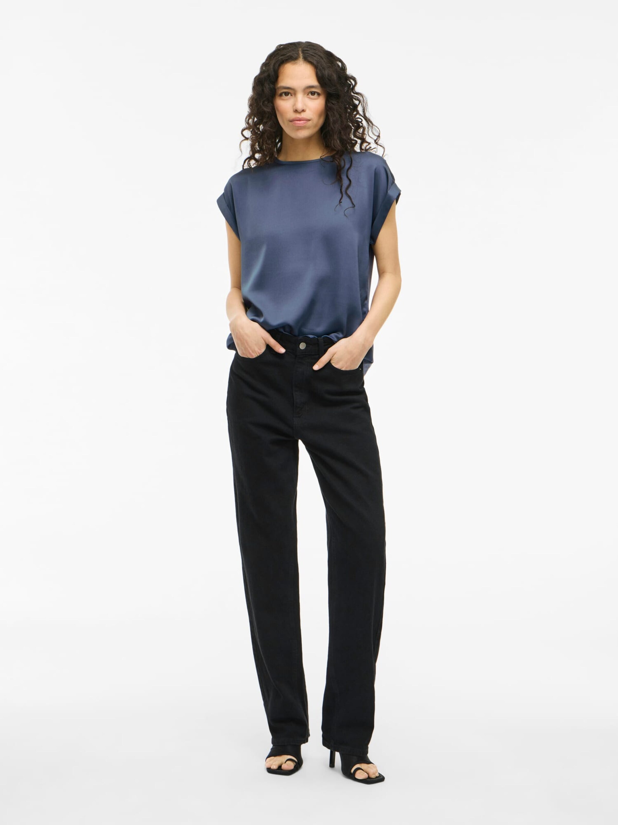 VILA Top 'Elette' in Blauw