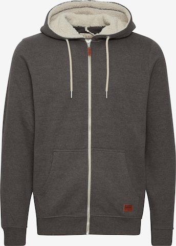 BLEND Sweatjacke 'Hulker Teddy' in Grau: Vorderseite