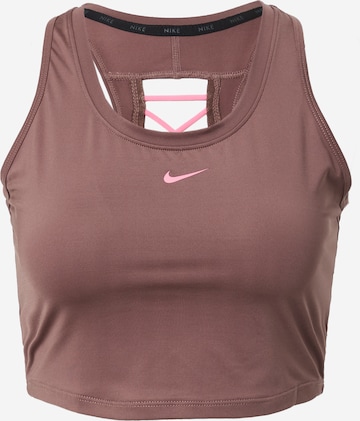 Sport top de la NIKE pe mov: față