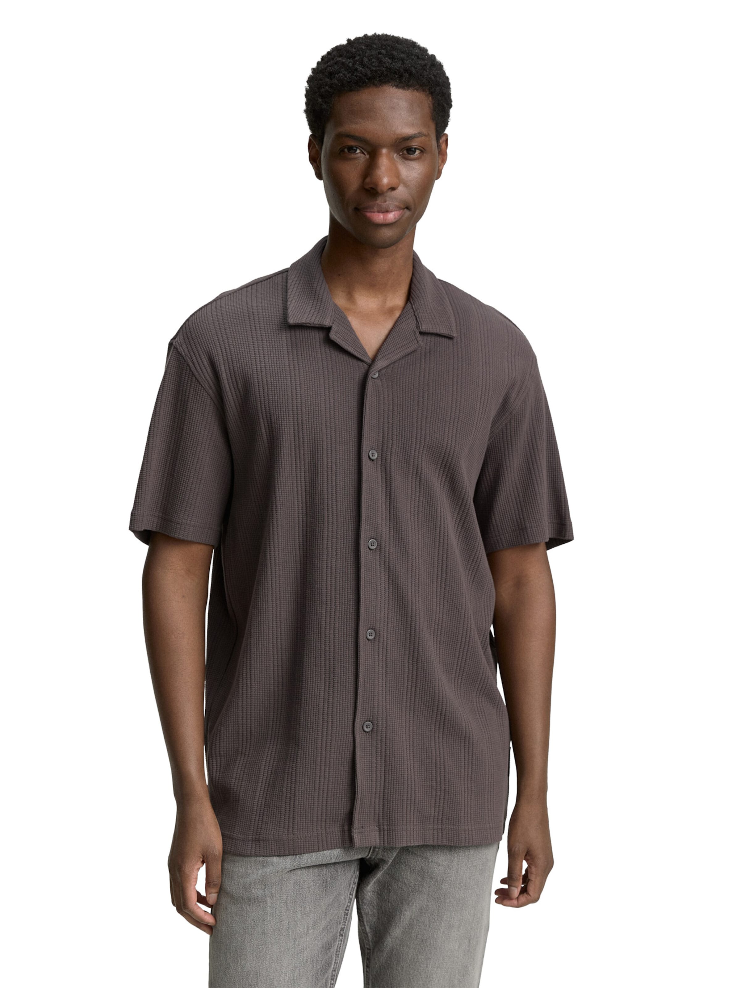 TOM TAILOR DENIM Mugav suurus Triiksärk, värv hall: eest vaates