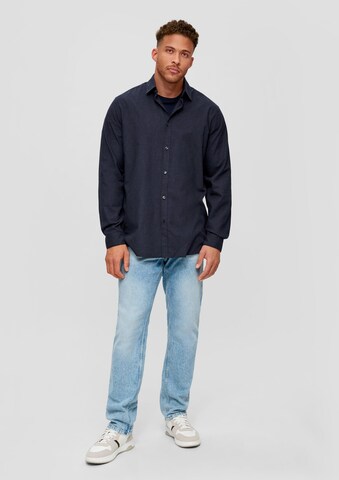 s.Oliver Men Tall Sizes Regular Fit Hemd in Blau