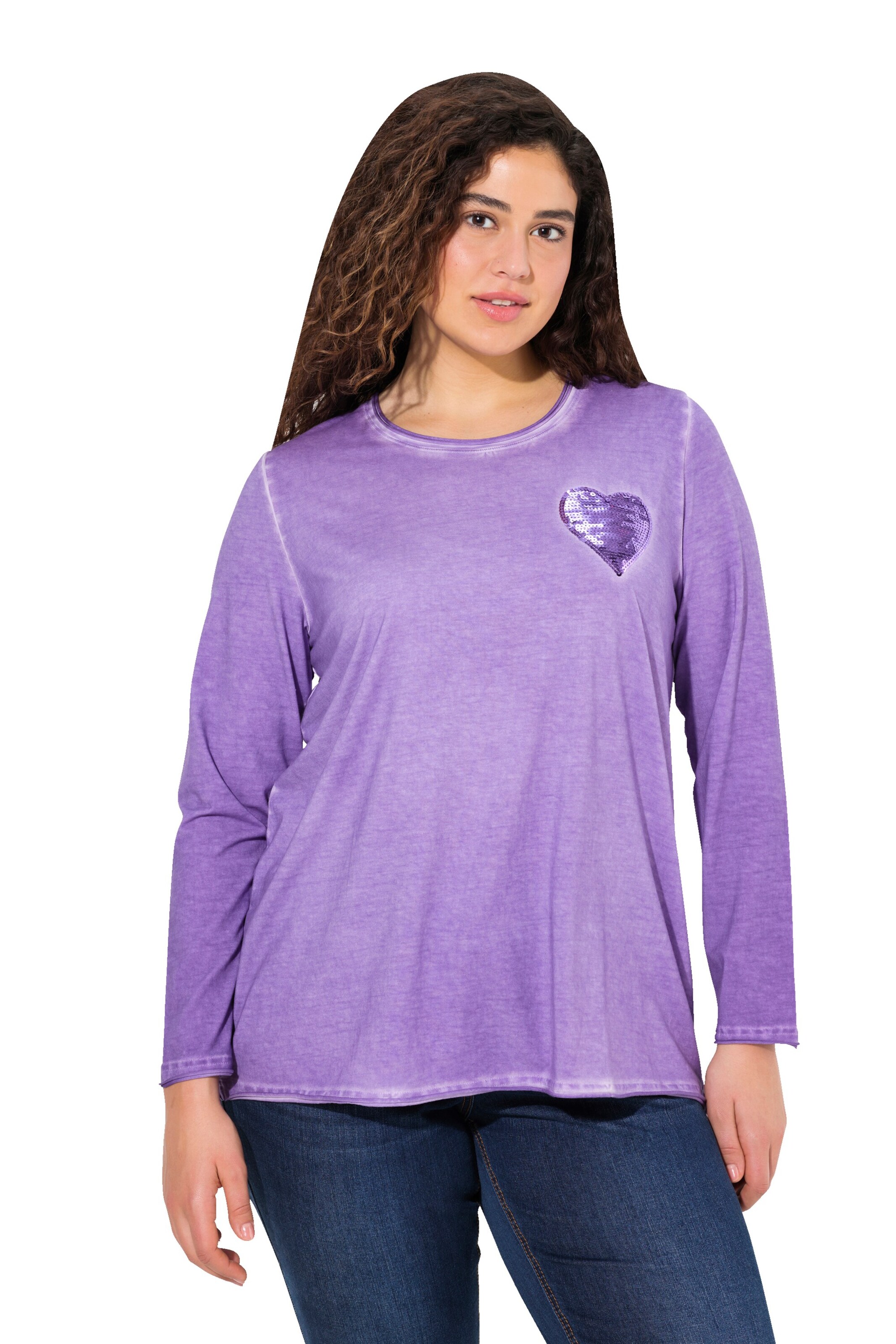 Ulla Popken Shirt in Lila: voorkant