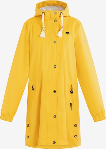 Manteau fonctionnel Schmuddelwedda en jaune : devant