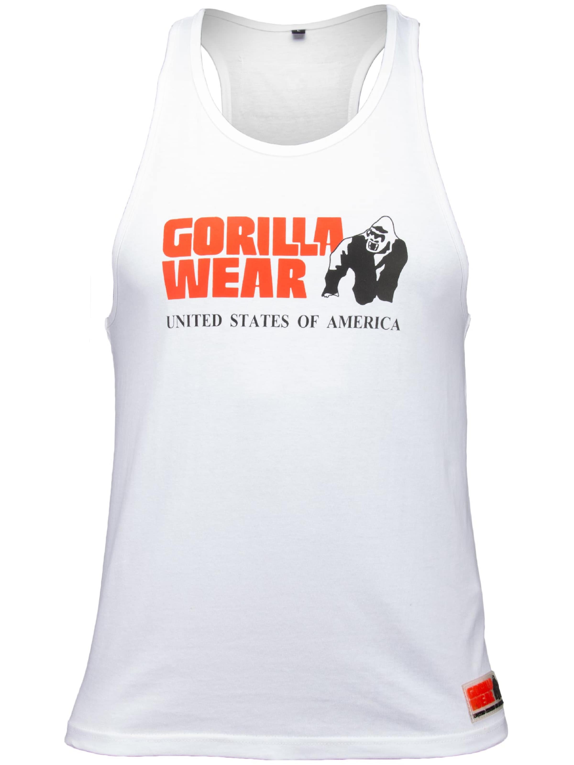 Maglia funzionale di Gorilla Wear in bianco: frontale