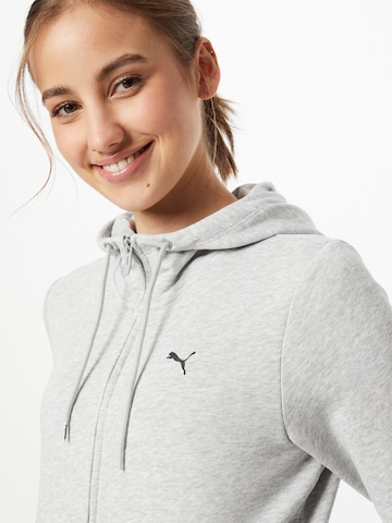 PUMA Athletic Zip-Up Hoodie in Grey