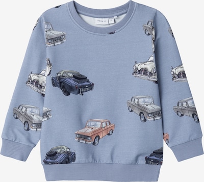 NAME IT Sweatshirt 'BILO' in Light blue / Dark blue / Light grey / Pastel orange, Item view