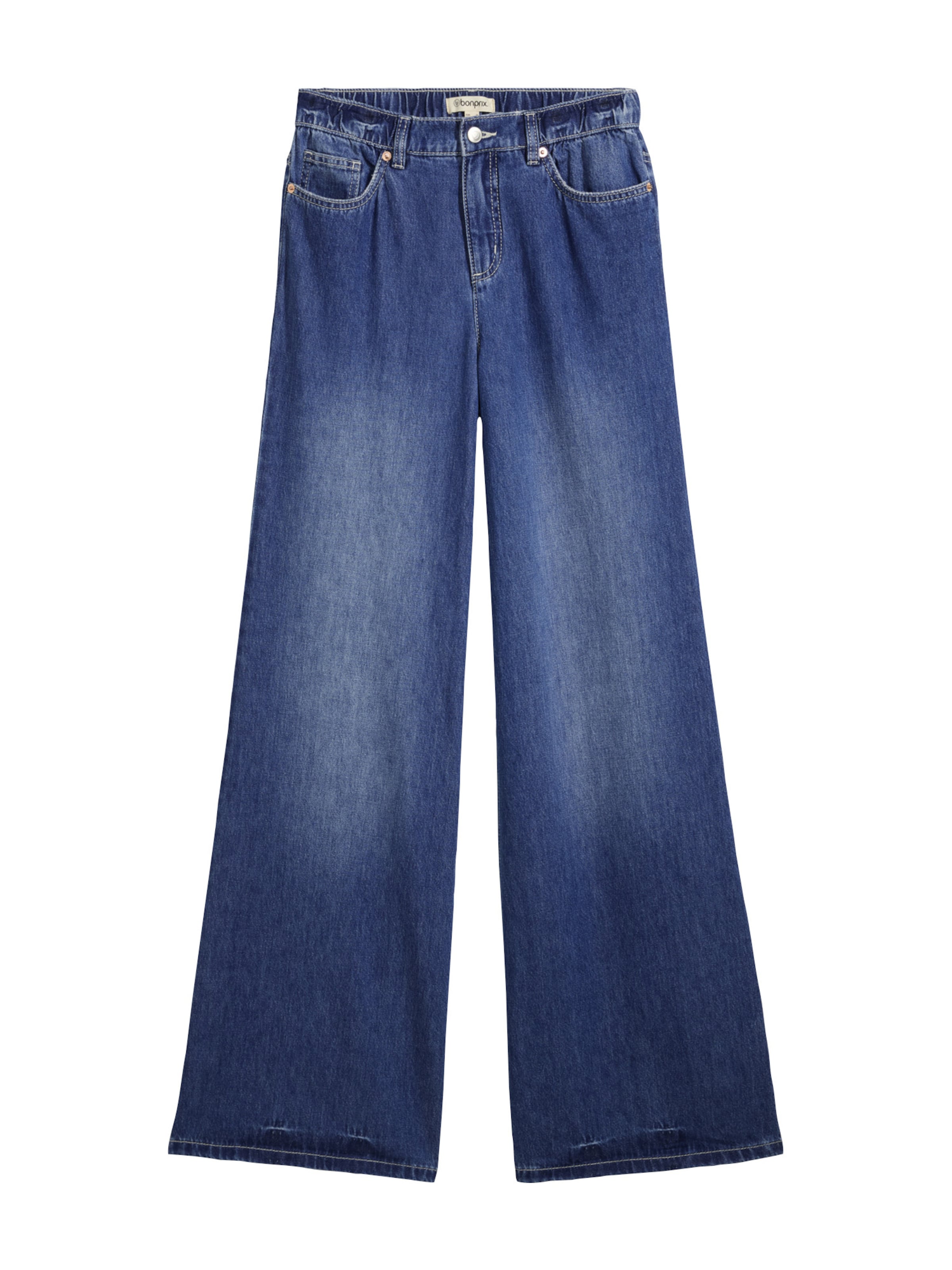 bonprix Wide leg Jeans in Blauw: voorkant