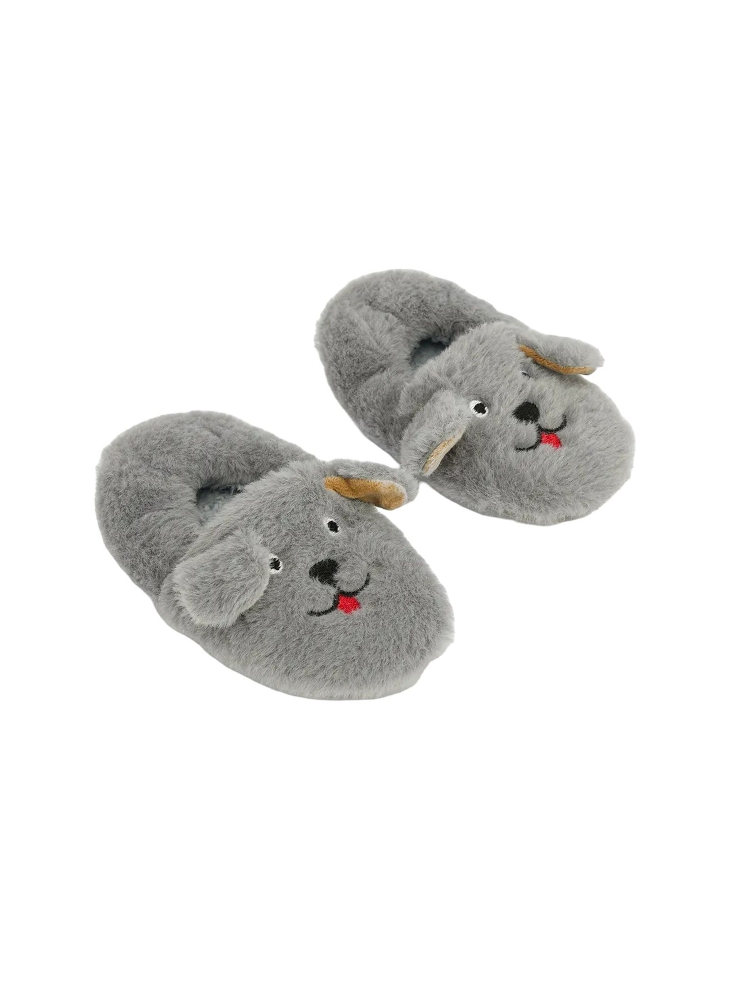 Penti Nogavice 'PENTI Kinder Hausschuhsocken mit Bear-Stickerei und weicher Struktur' | siva barva
