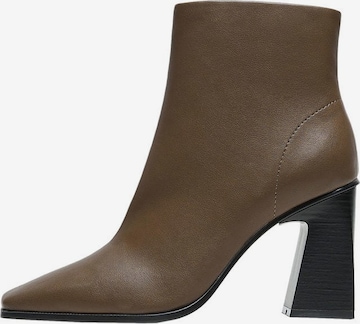 MANGO Ankle Boots 'Yves' in Brown: front