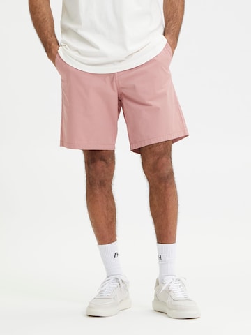 SELECTED HOMME Pants in Pink: front