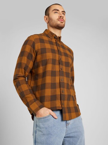 BLEND Regular fit Button Up Shirt in Brown: front