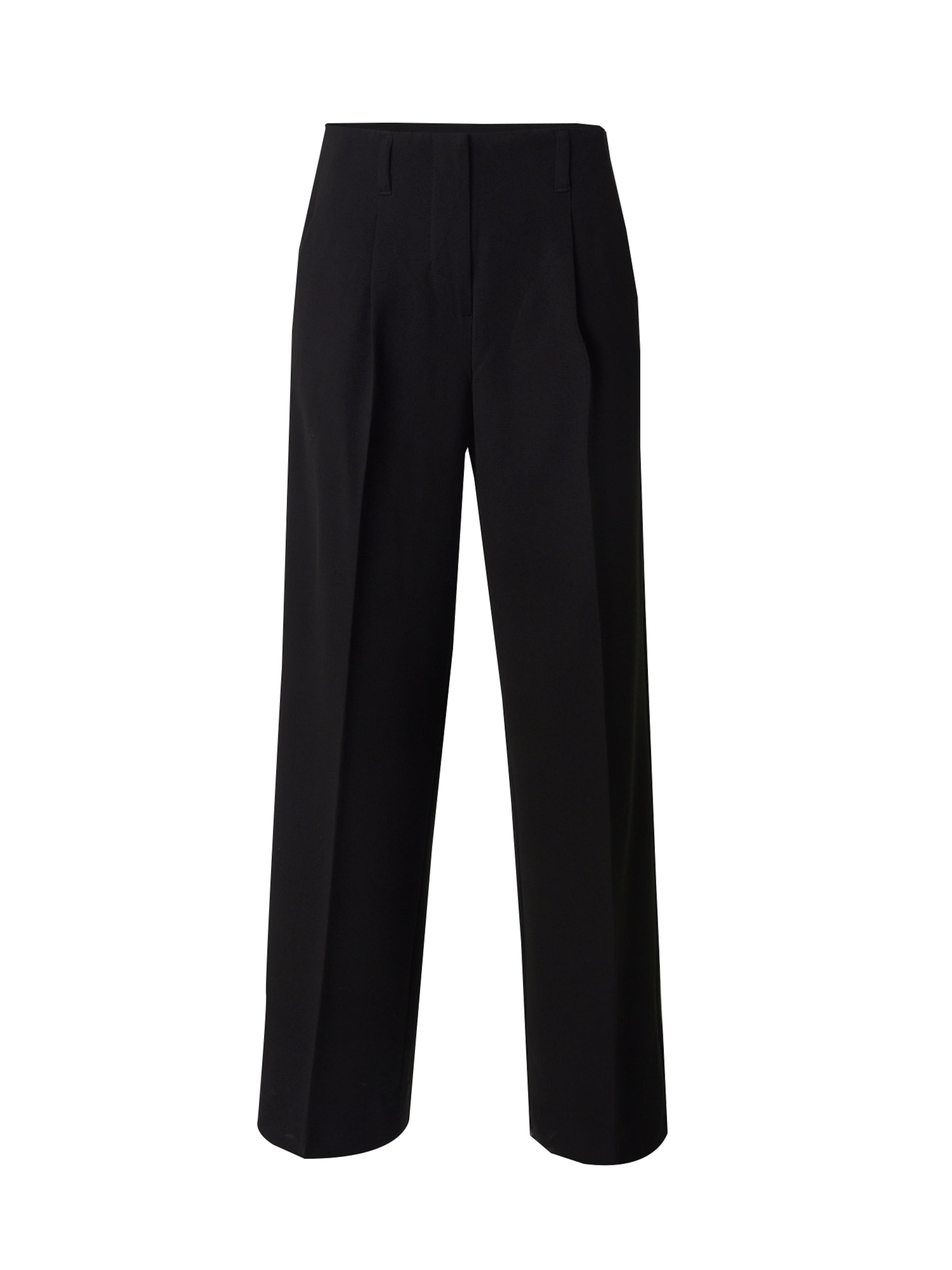 MSCH COPENHAGEN Широка кройка Панталон с набор 'Cally Chana' в черно: отпред