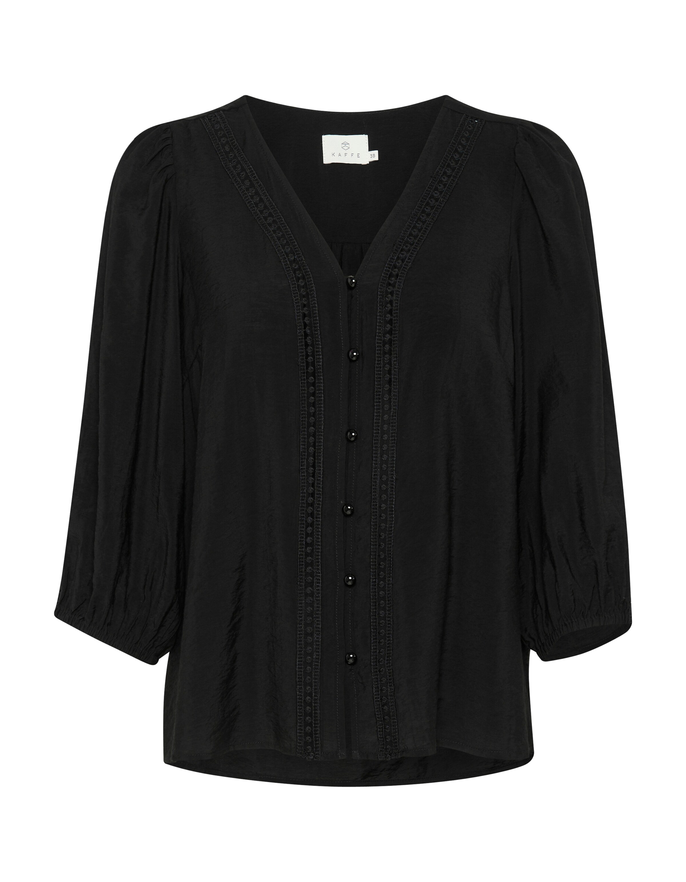 Kaffe Bluse in Schwarz: Vorderseite