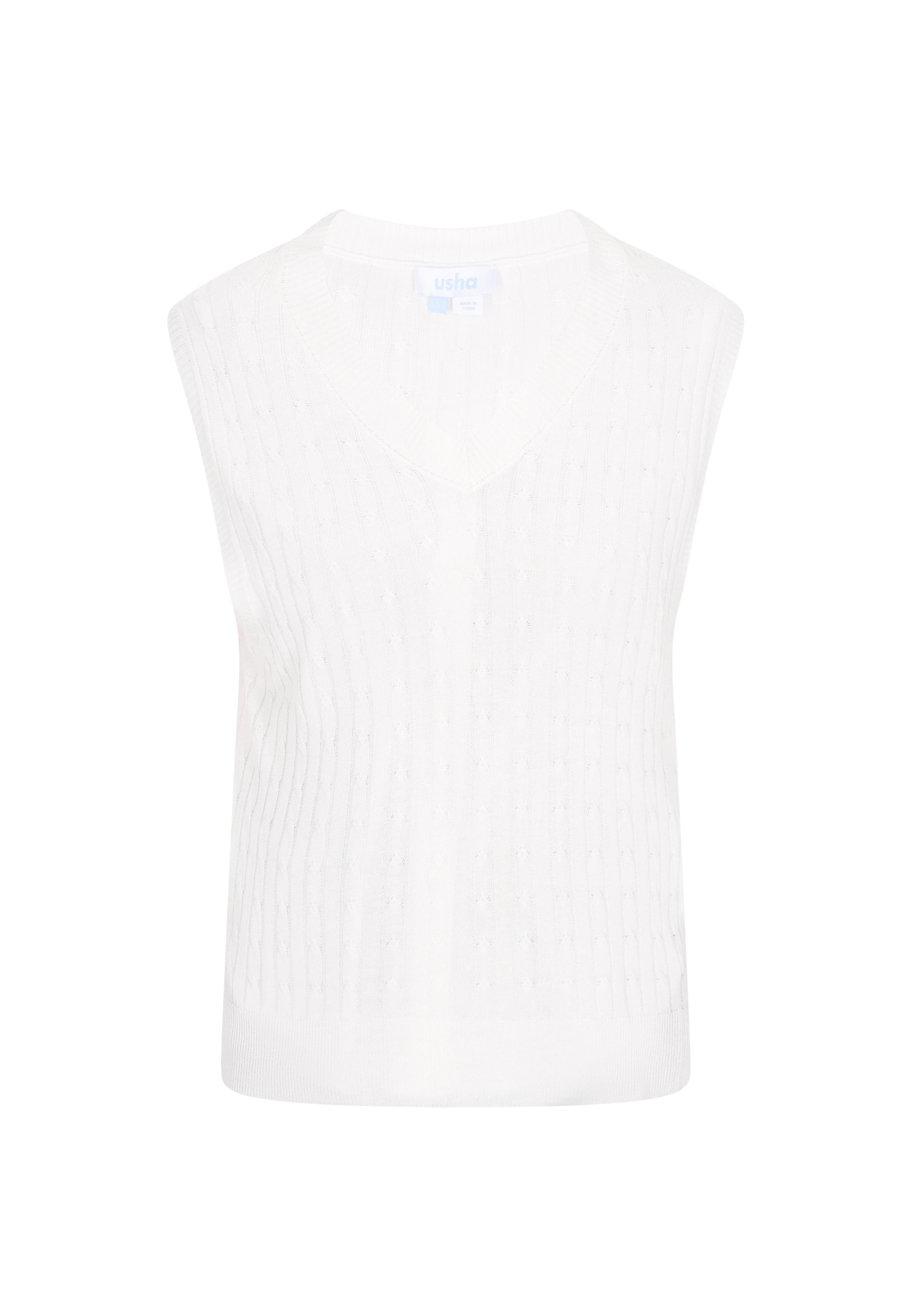 Cardigan usha BLUE LABEL en blanc : devant