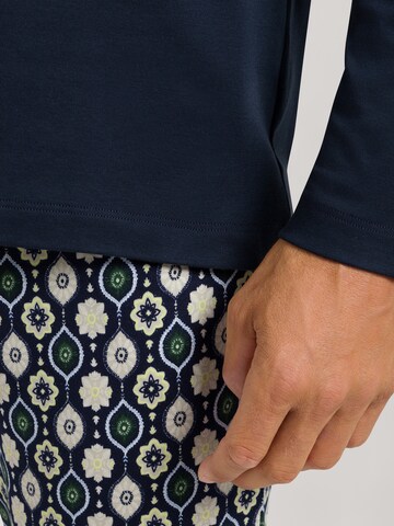 Hanro Pajamas long ' Night & Day ' in Blue