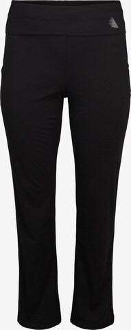 Regular Pantaloni de la Zizzi pe negru: față