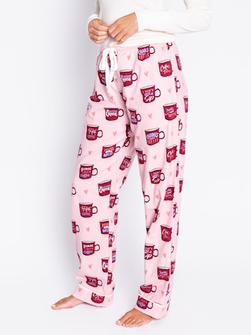 PJ Salvage Pajama Pants 'Flannels' in Pink: front