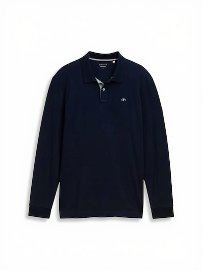 TOM TAILOR Shirt 'Tom Tailor Basic Polo LS Sky Captain Blue 1043278 10668' in S in dunkelblau, Produktansicht