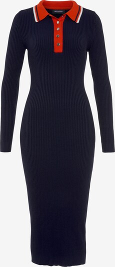 HECHTER PARIS Knitted dress in Navy / Red / White, Item view