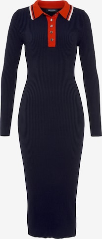 HECHTER PARIS Knitted dress in Blue: front