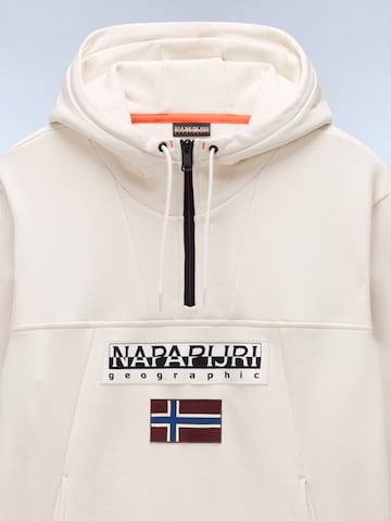 NAPAPIJRI Sweatshirt 'Burgee Hzh 2.0' in Beige