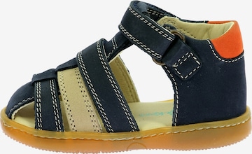 Kickers Open schoenen 'Kick Pod Ledersandalen für Kinder' in Blauw: voorkant