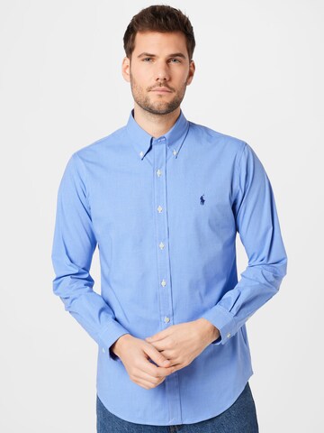 Polo Ralph Lauren Regular fit Overhemd in Blauw: voorkant