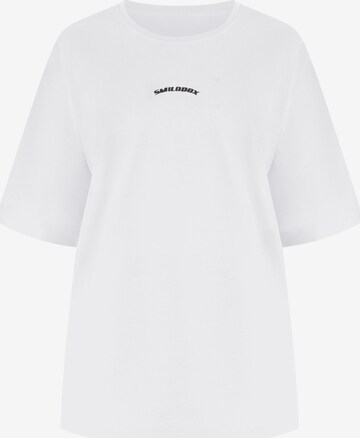 T-shirt oversize 'Benetta' Smilodox en blanc : devant