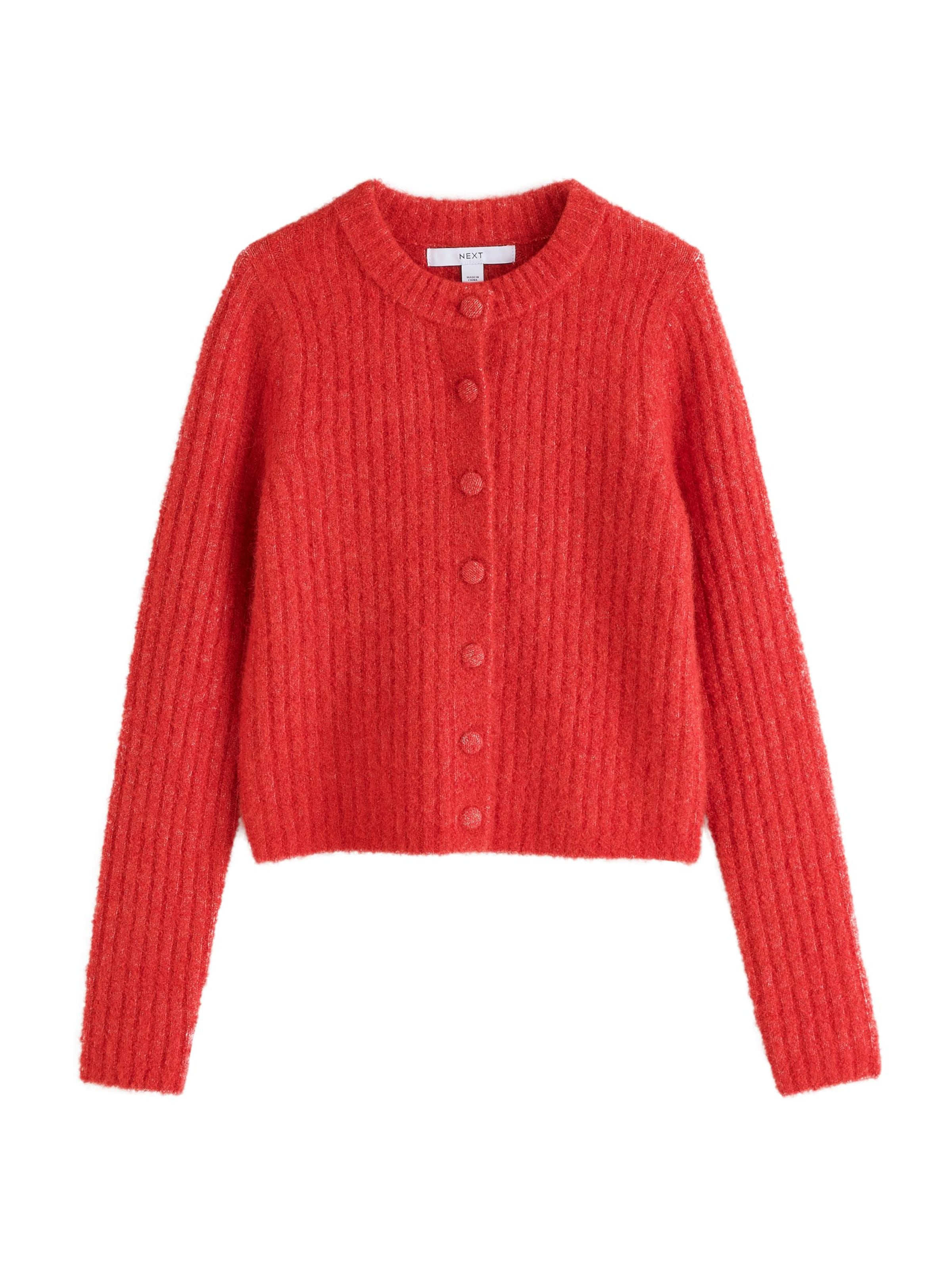 Next Gebreid vest in Rood: voorkant