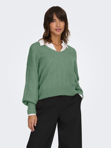 Pull-over 'ONLDICTE' ONLY en vert : devant