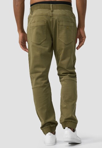 INDICODE JEANS Tapered Broek 'Zannes' in Groen