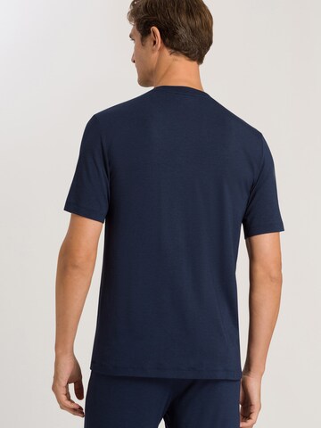 Hanro V-Shirt ' Casuals ' in Blau