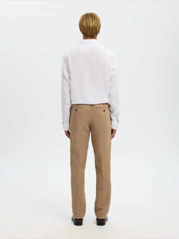 regular Pantaloni con piega frontale 'SLH196- LEROY SUN' di SELECTED in marrone