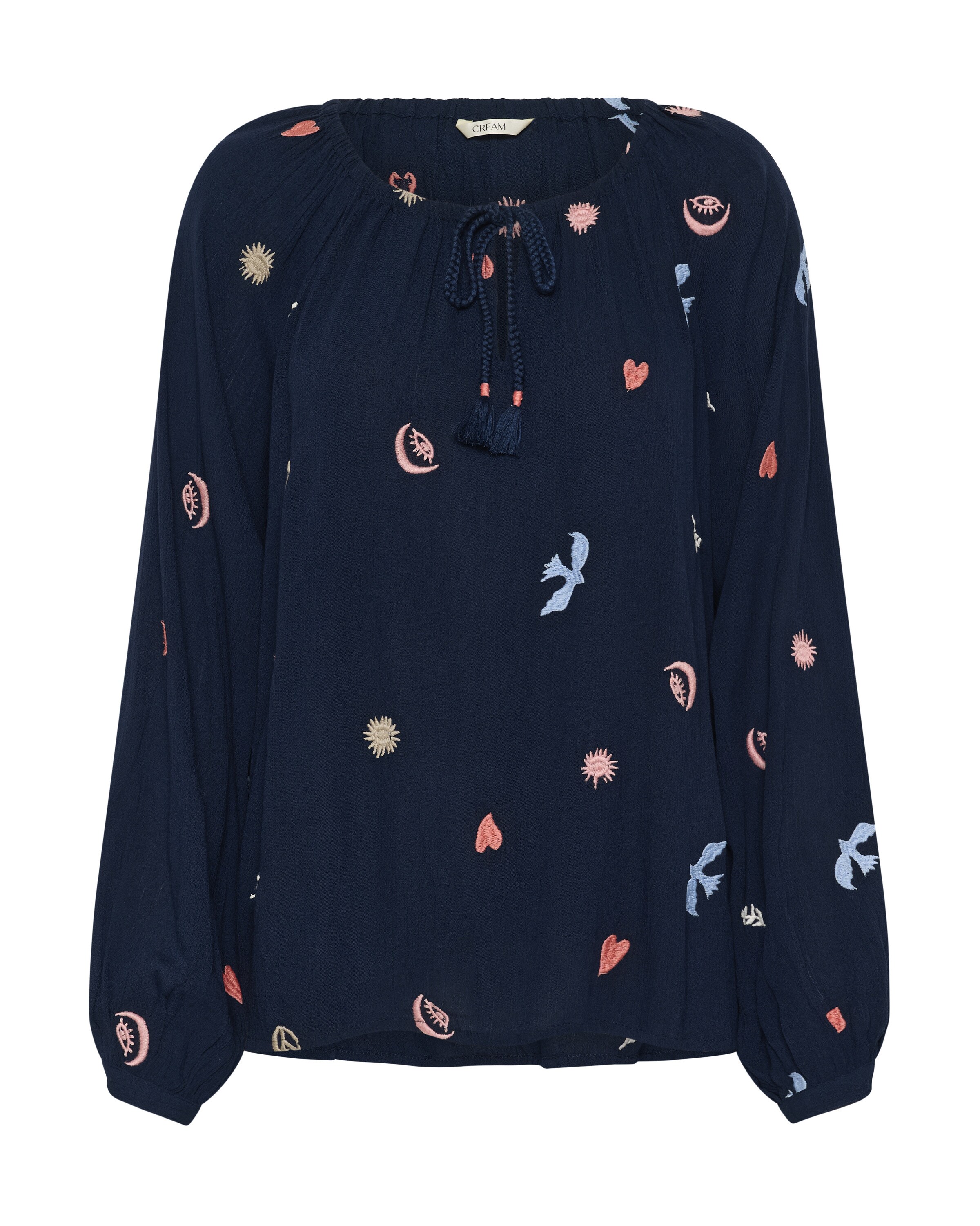 Cream Bluse 'Ronja' in Blau: Vorderseite