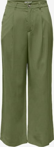 ONLY Pleat-Front Pants 'Aris' in Green: front