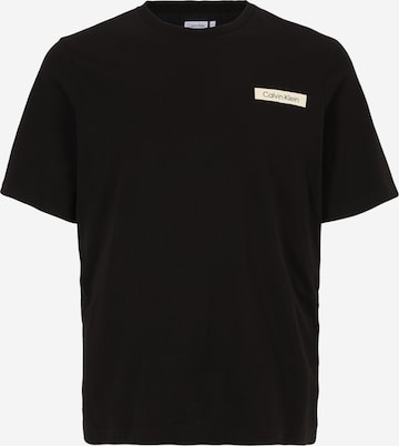 T-Shirt Calvin Klein Big & Tall en noir : devant