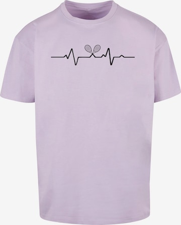 T-Shirt 'Tennis Beats' Merchcode en violet : devant