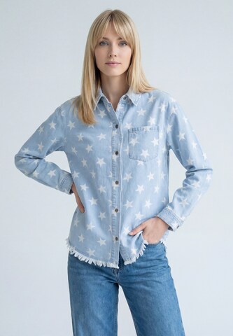 MIMO - Blusa em azul: frente