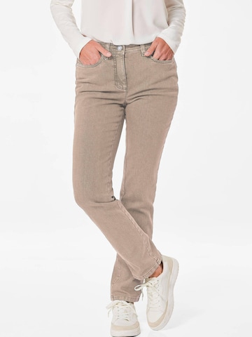 Goldner Skinny Jeans 'Carla' in Beige: front