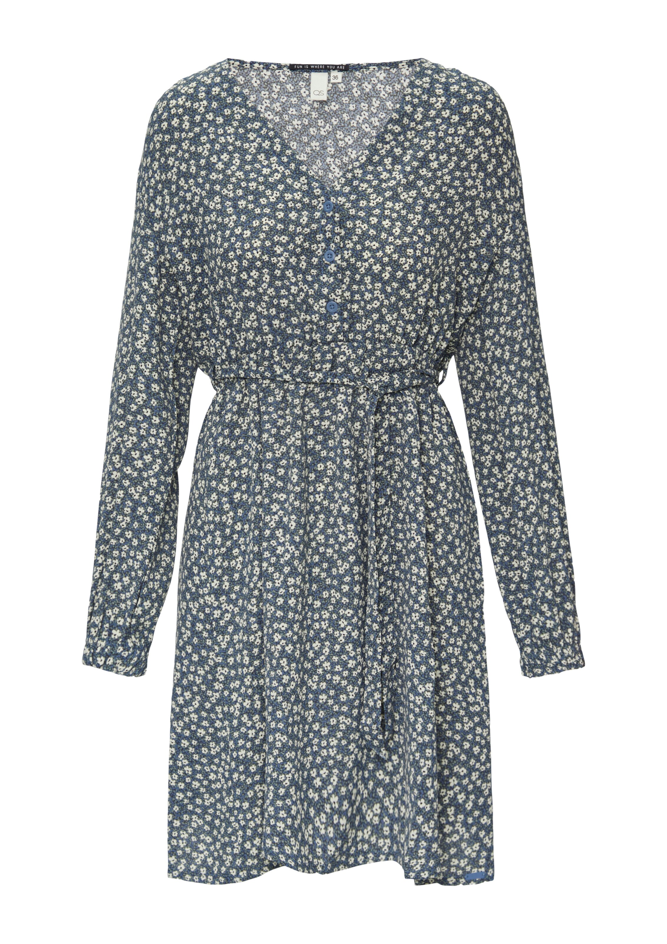 QS Jurk in Grijs: voorkant