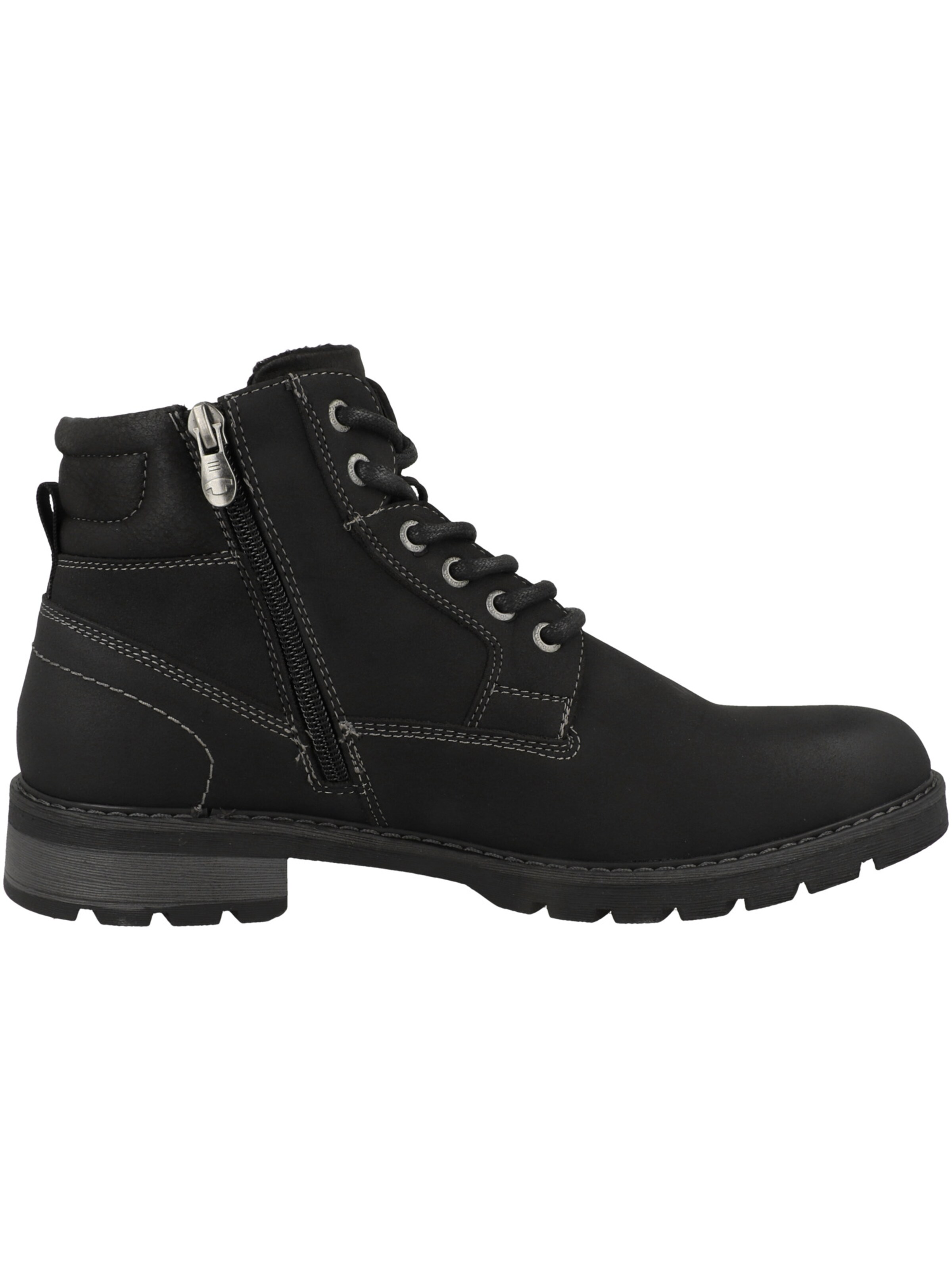 TOM TAILOR Lace-up boots in Black