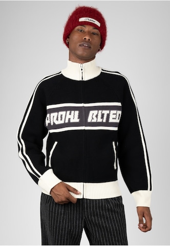 Prohibited Strickjacke 'Letterman' in Schwarz: Vorderseite