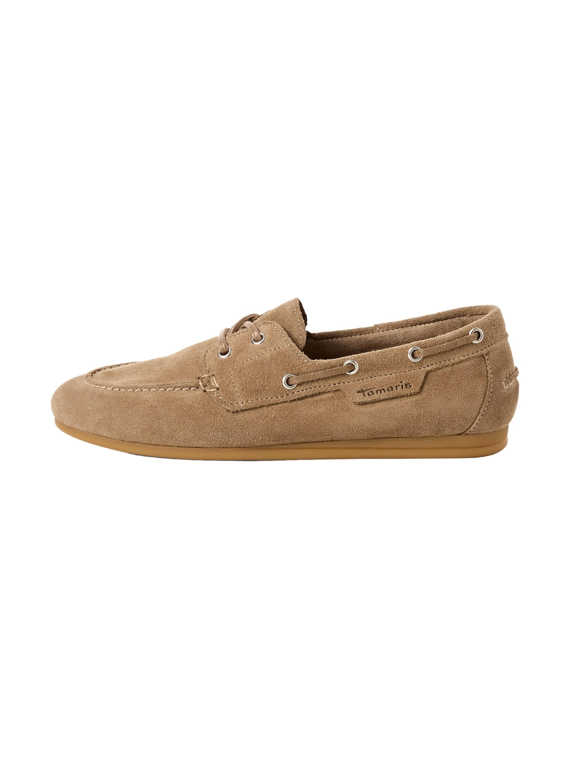 Tamaris Slipper 'Mokassin aus Leder'‌‌‌ in Grau: Vorderseite