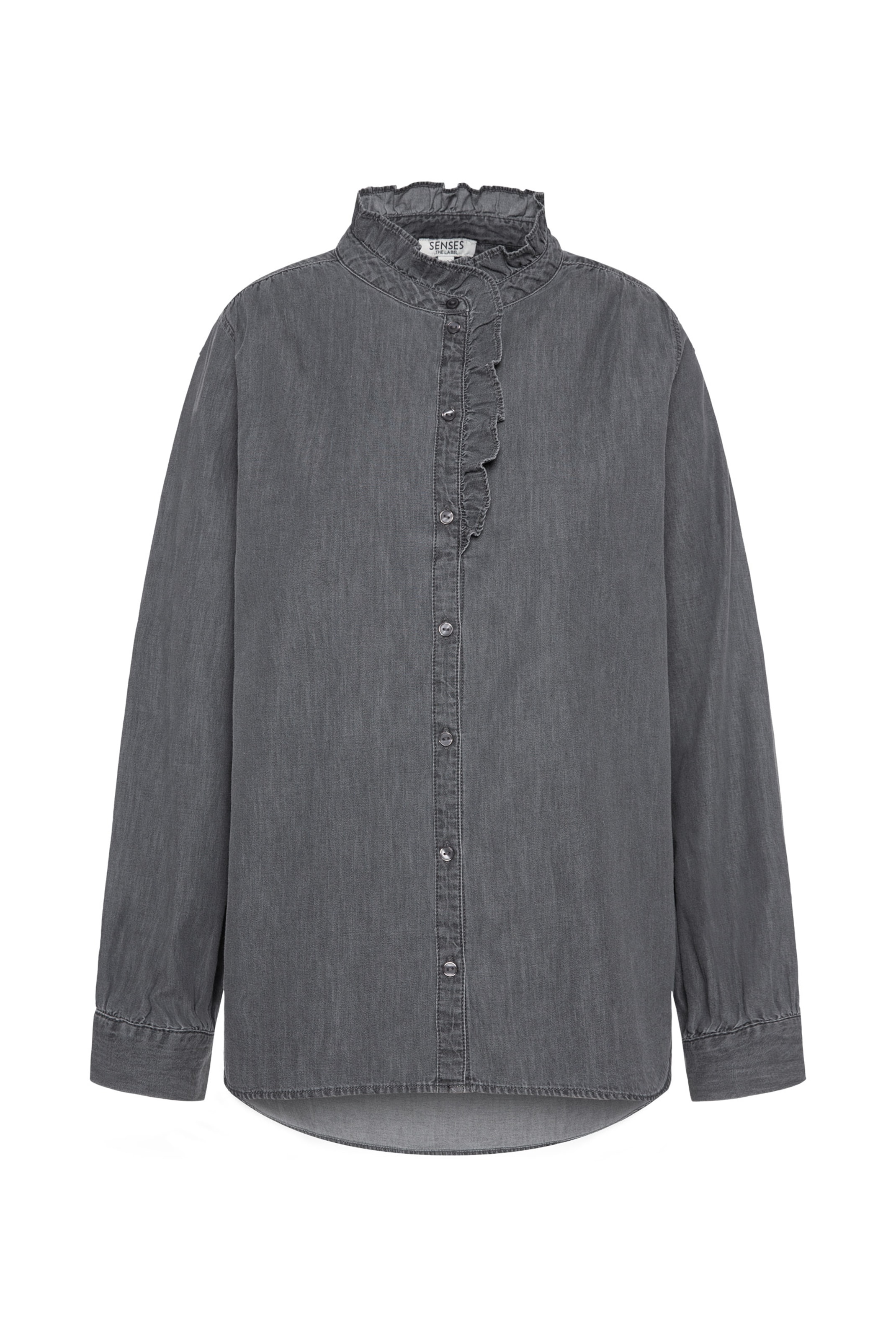 SENSES.THE LABEL Bluse in Grau: Vorderseite