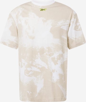 T-Shirt fonctionnel Reebok en beige : devant