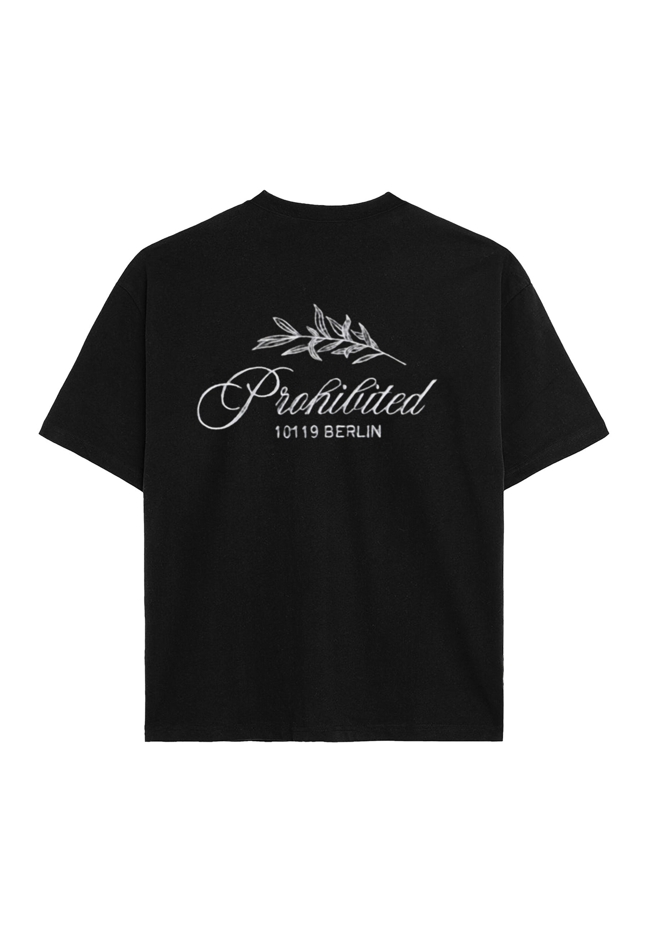 Prohibited - Camiseta 'Leaf' en negro